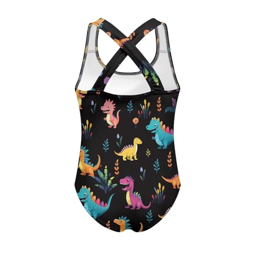 Image of Girls One Piece Swimsuit Teens Cross Back Summer Beach Wear for 5-14Y