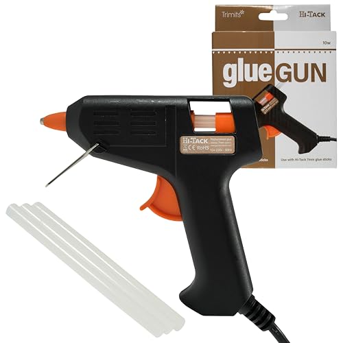 HI-TACK Hot Glue Melt Gun, Fine Tip, Rapid Heat, High Temperature, DIY, Art, Craft, Repairs, Cards - 10W