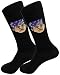 Balanced Co. Prison Mike Dress Socks Michael Scott Funny Socks Crazy Socks Casual Cotton Crew Socks (Black)