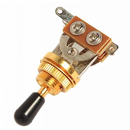 VICASKY エレキギター用 ウェイトグルスイッチ ゴールド ノブ付き 硬質真鍮製 テレキャスター交換パーツ