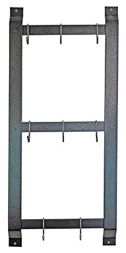 Rogar Ultimate Wall Mounted Pot Rack Vertical/Horizontal In Black #TOP3