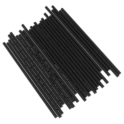 Pitillos desechables de papel negro 200 pcs miniatura 1