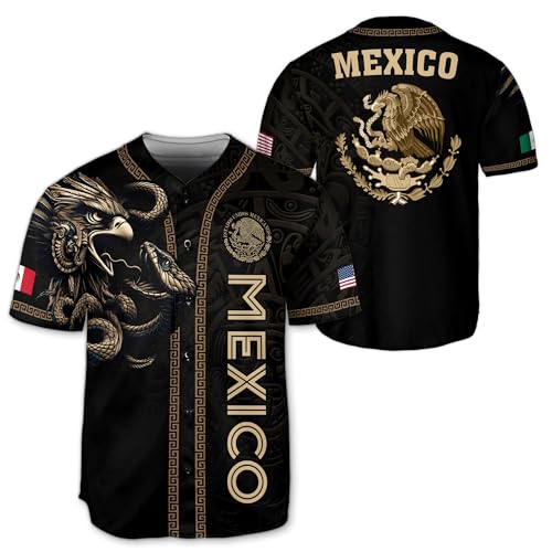 CHIARA CONTI11 Mexican Baseball Jersey Mexico Jersey Men Mexican Baseball Jerseys for Men 3 (L)