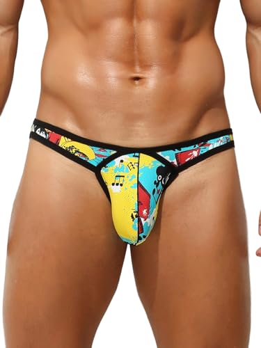 KAREN SPACE Sexy Mens Underwear Briefs, Ice Silk Underwear Breathable Sexy Panties