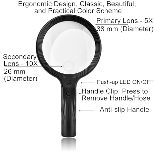 Lupa de costura y artesanía para usar en el sofá con iluminación ajustable 7