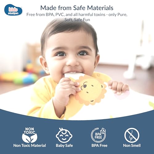 Image of Kids Station Double-Sided Waterproof Baby Playmat - Foldable, Portable & Reversible Foam Mat for Infants, Toddlers & Kids - Soft, Non-Slip, Easy-to-Clean Baby Crawling Mat for Indoor /Outdoor Use (200x150x0.8cm, Animal 1,2,3 Count & Coin Print)
