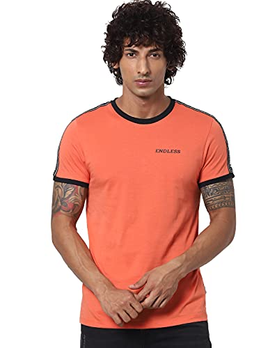 Image of JACK & JONES Men's Solid Slim Fit T-Shirt