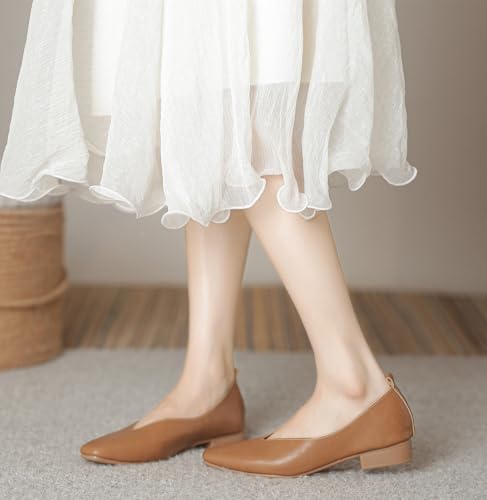 Women's Low Chunky Block Heels Square Closed Toe Dress Shoes Comfortable Casual Work Office Party Wedding Pumps Shoes