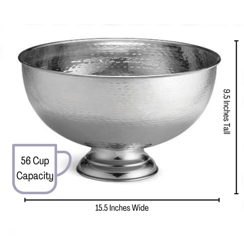 18 – 8 S/S punch Bowl, 14 qt, 15 – 1/2 x – 1/5,1 cm - immagine 3