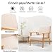 Mingone Sessel Cocktailsessel mit Armlehnen&Holzrahmen Beige