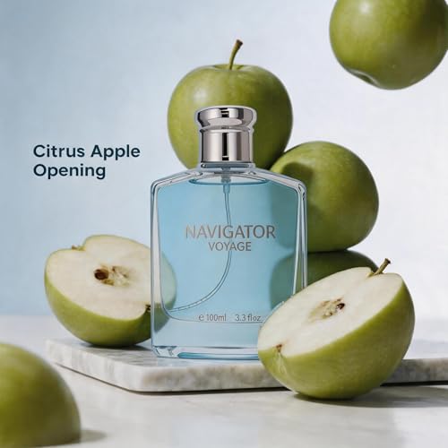 Image of AFLUXE Navigator Voyage Eau de Toilette for Men, Crisp Woody Aquatic Fresh Green Cologne, Long Lasting Clean Mens Perfume, 3.3 fl oz (100 ml)