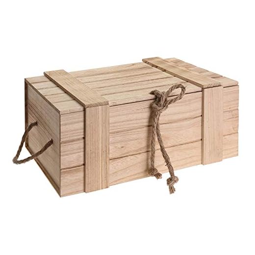 RAYHER 62296000 Holz Schatulle Rahmen FSC Mix Credit, 25 x 14 x 6 cm 6 Holzkiste mit Deckel geflammt vintage alt Truhe Natur Kiste Weinkiste B-WARE (Mittel: H 15 x B 36 x T 26 cm)