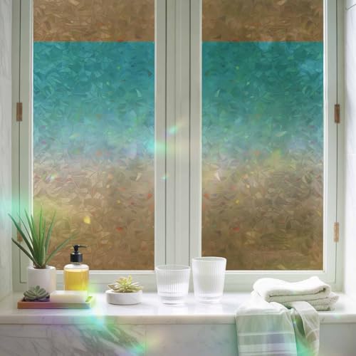 Película decorativa para ventanas con efecto arcoíris 19.6" x 39.3" (2pcs) miniatura 3