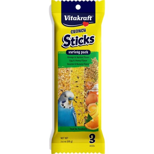VitaKraft Kracker Crunch Treat Sticks Variety Pack for Parakeets - 3 PACK - Image 3