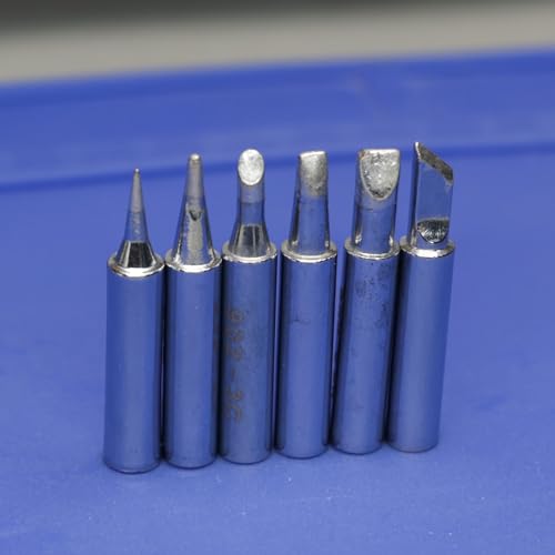 YIHUA #1401 Soldering Iron Tips Set (6PCS) Long-Life Type for YIHUA 926LED-III(110W,Red), 939D+ III EVO, 948DQ-III, 948D-III, 938BD+-II & 995D+ EVO Soldering Stations ONLY