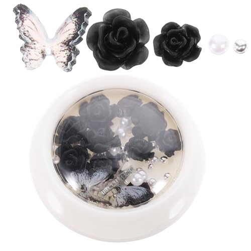 VICASKY DIY Nail Charms 2 Sets Nail Gems Flowers Manicure Gems for Women Art Decorations