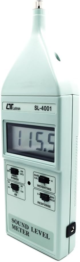 ¡Disponible ahora! ¡Cómpralo ya! Sonómetro digital Lutron SL-4001, mide niveles de ruido de 35 a 130 dB. Ideal para control de ruido laboral y ambiental