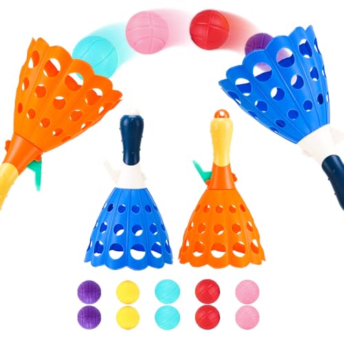 Zexint Pop and Fangball Game con 10 bolas y 2 cestas de captura. Actividades de juego para...