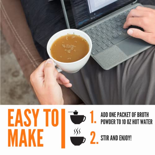 LonoLife Low-Sodium Beef Bone Broth Sticks: 10g Protein, Keto-Friendly - 10 Portable Servings