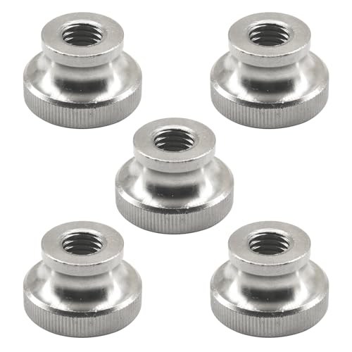 (5 Pieces) M10 Knurled Thumb Nut 304 Stainless Steel Round Knobs Fasteners Metric Thread Nuts Hand Screw Nuts for 3D Printer Parts