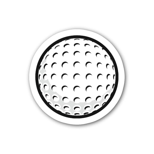 2 (Pieces) 3' And 5' A Golf Ball Sticker, Waterproof Vinyl Decals For Many Purpose Like Cars, Trucks, Laptops, Phones, Windows And More