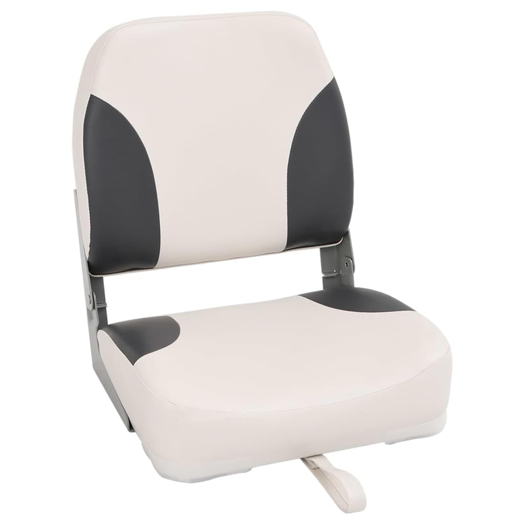 vidaXL 1/2x Sedile per Barca Pieghevole con Cuscino Blu-Bianco 41x36x48 cm