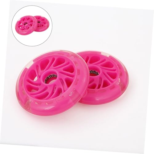 2 Piezas Ruedas Auxiliares para Bicicleta con Diseño Luminoso de PU, Antideslizantes y Resistentes para Entrenamiento miniatura 3