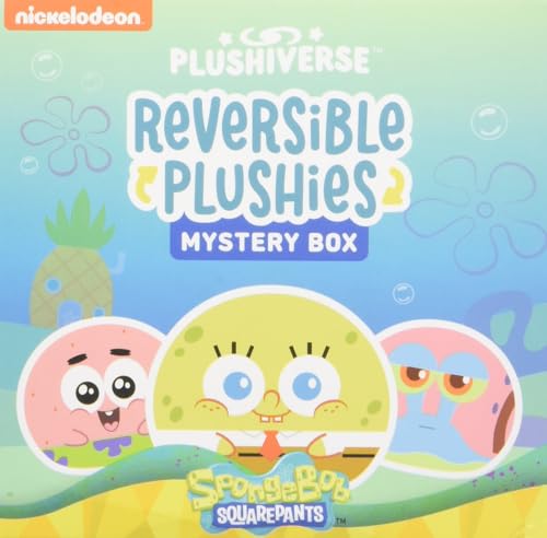Bob Esponja Caja Ciega Reversible Peluches 7.6 cm Set