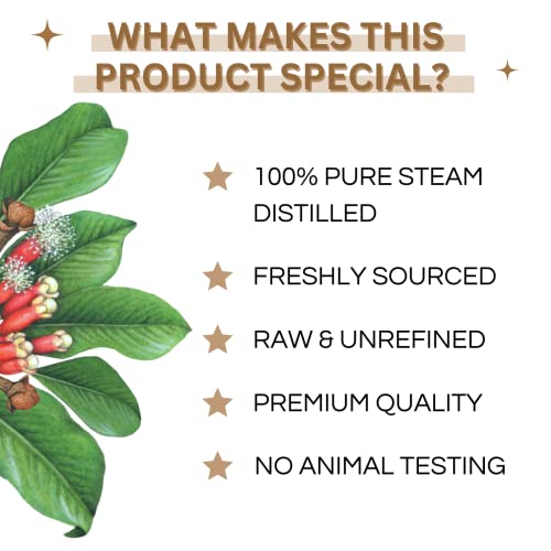 Image of Clove Essential Oil | 100% Pure & Undiluted Therapeutic Grade | Oral Care, Skin & Hair Care & Antioxidants - 15ml