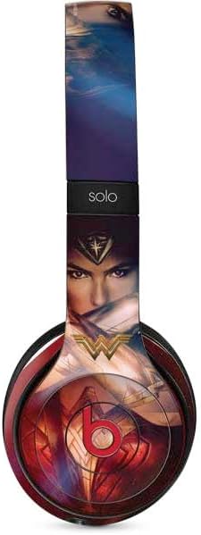 Skinit Decal Audio Skin Compatible with Beats Solo 3 Wireless - Officially Licensed DC Comics Wonder Woman Profile Character Poster Design