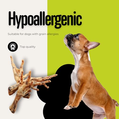 Your Right Paw Hühnerfüße für Hunde – 100 % natürliche Kauartikel – getreidefrei, proteinreich, aus Europa – 1 kg