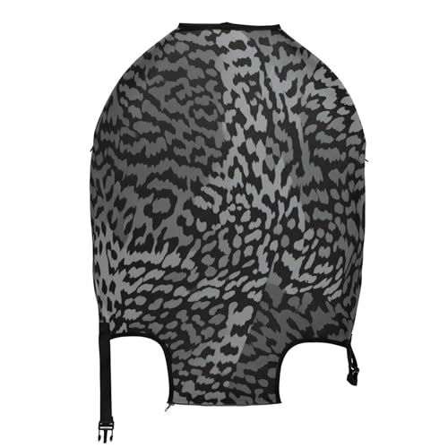 Joisal Luggage Cover for Suitcase Protector Trip Elastic Funny Flight Travel Suitcase Sleeve Leopard Dark Gray Black, XL, Fits 29-32 Inch Case2