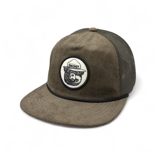 Image of AMERICAN NEEDLE Smokey The Bear Patch Unisex Adjustable Snapback Baseball Hat