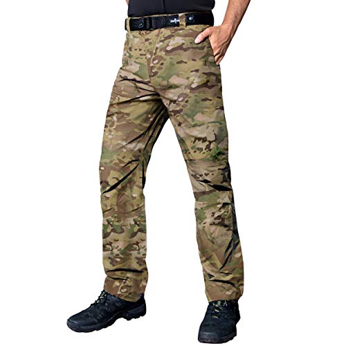 FREE SOLDIER Tactical Pants Mens Cargo Trousers Camping Explorer Pants(CP Camouflage 38W/31.5L)
