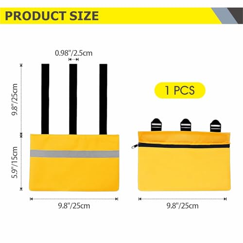 Image of 3 Pcs RV Sewer Hose Weight Bags with Reflective Strip Waste Hose Fastening Device Camper Trailer Sewer Hose Support Hold Down Prevents Dislodging and Accidental Spillage (Yellow)