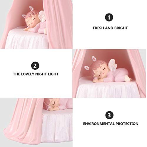 Amosfun — Luminária de mesa infantil de resina para decoração de sala de trabalho, luminária de mesa