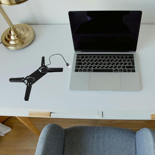 Base Ajustable de Plástico para Laptop con Ventilación Negra miniatura 3
