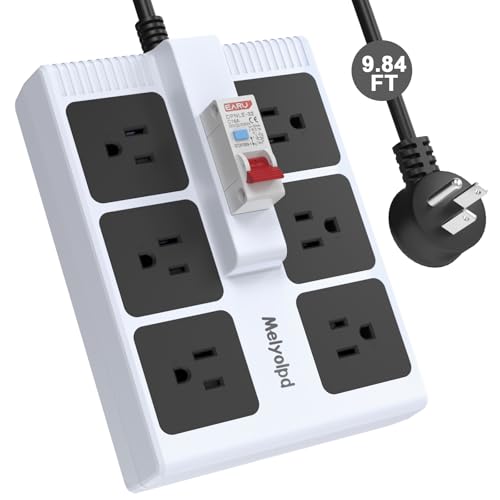 GFCI Power Strip with Surge Protection and 6 Outlets