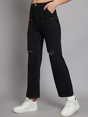 Image of GUTI Womens High Rise Ankle Length Jeans
