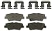 Wagner ThermoQuiet QC1544 Ceramic Disc Pad Set With Installation Hardware, Rear