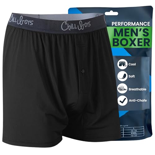 Chill Boys Performance Boxers -Cool Comfortable Men's Boxer Shorts. Soft Anti-Chafing Underwear for Men. Tagless Boxers2