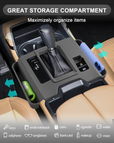 Image of CDEFG for 2026 Mazda CX-5 Gear Shift Panel Cover, Center Console Storage Box Trim Cover with Side Pockets, S Select Preferred Premium Accessories | Silicone Material