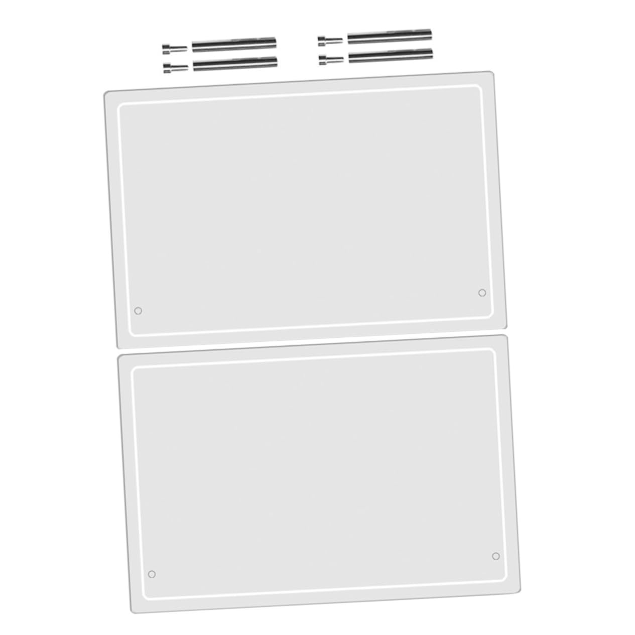 NUOBESTY 2 Stück Acryl Whiteboard Tisch Notiztafeln Abwischbar mit Kreativem Design Transparente Memotafel für Büro und Zuhause