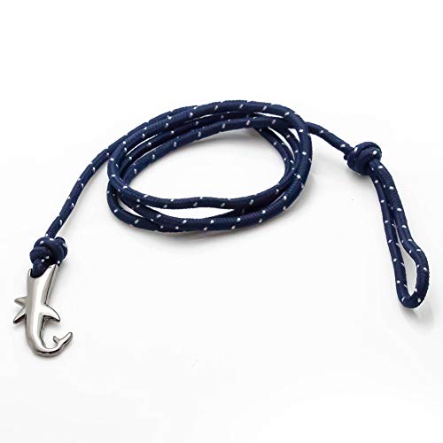 Fashion Gun Black Alloy Shark Tail Hook Colorful Rope Link Bracelet4