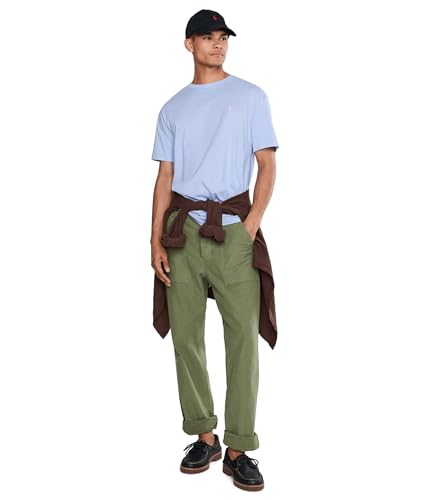Image of POLO RALPH LAUREN Men's Classic Fit Jersey Crewneck T-Shirt Pebble Blue MD