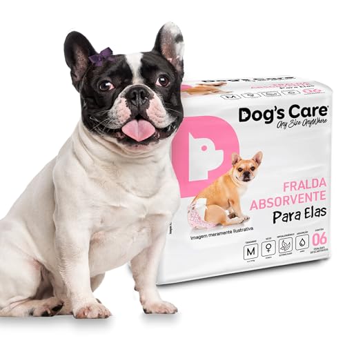 DOG’S CARE para Cães Fêmeas – Tamanho M (6 a 13kg) – 6 Unidades – Ideal para Filhotes e Cães Idosos