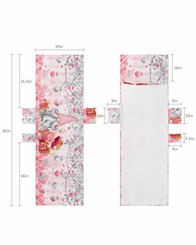 Valentines Day Beach Lounge Chair Towel Cover, Soft Chaise Lounge Towel with Side Pockets Patio Pool Chairs Cover for Beach/Pool Sunbathing 29x85 Pink Gnomes Grey Love Heart Gifts