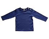 Leela Cotton Baby/Kinder Langarmshirt aus reiner Bio-Baumwolle, Navy, 98/104