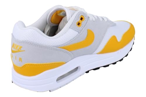 Nike Air Max 1 Essential Men's Shoes (FZ5808-100, White/Pure Platinum/Black/University Gold) Size 93