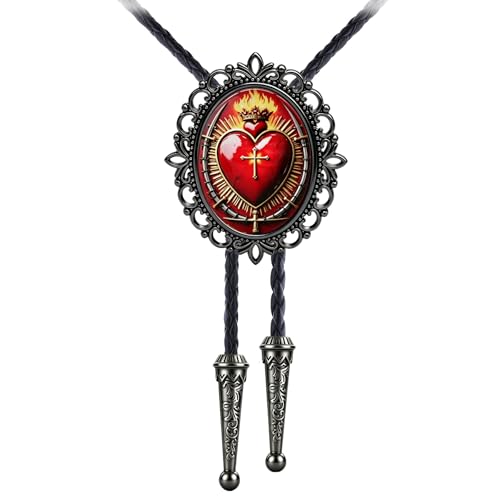 Image of Jeilwiy Bolo Tie for Men Western Cowboy Gothic Bolo Tie Necklace Halloween